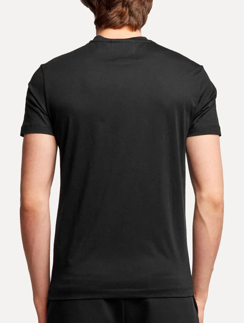 Camiseta Emporio Armani Masculina Essential Logo Peito Chest Preta