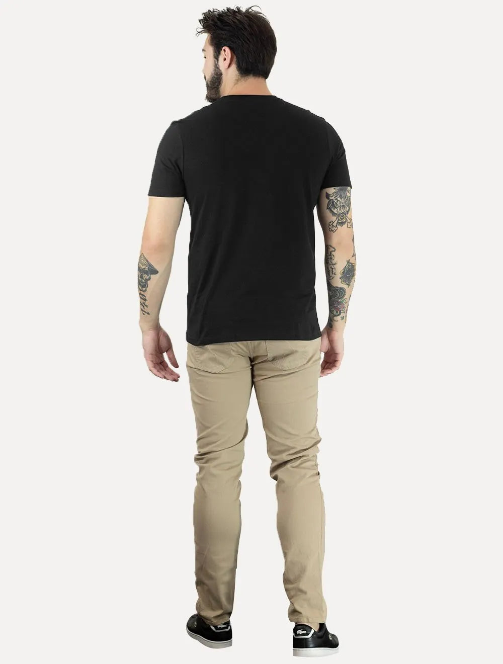 Camiseta John John Masculina Regular Logo Shadow Repeat Preta