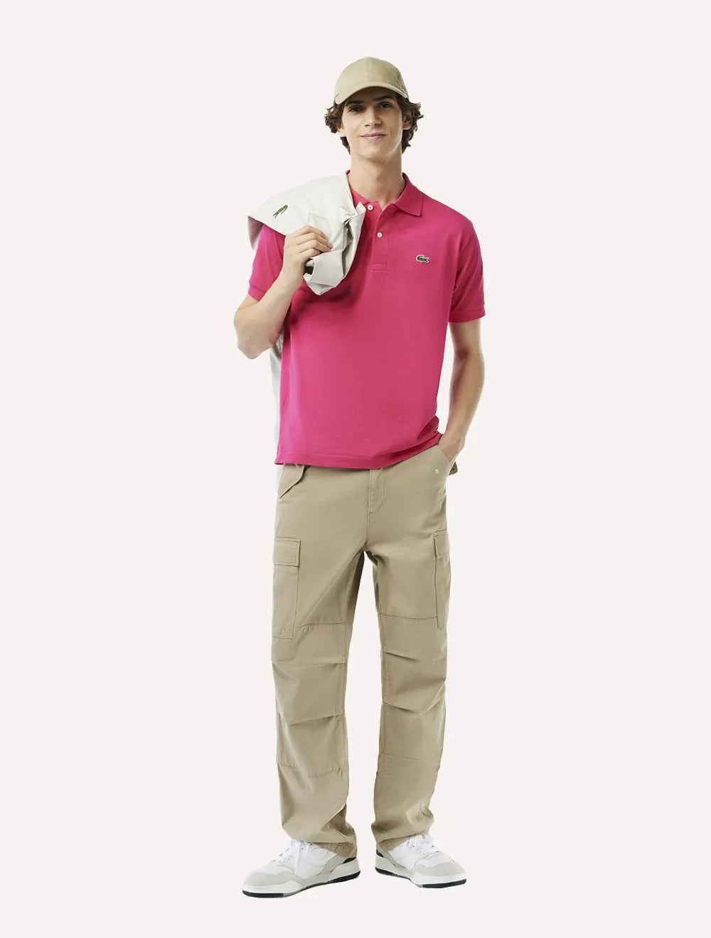 Polo Lacoste Masculina L.12.12 Rosa Pink