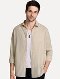 Camisa John John Masculina Relaxed Cotton Cáqui Claro