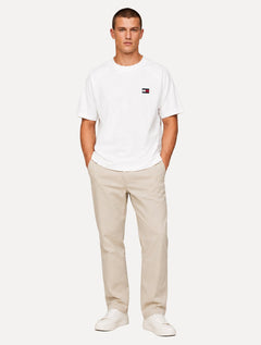 Camiseta Tommy Hilfiger Masculina Flag Relaxed Fit Branco