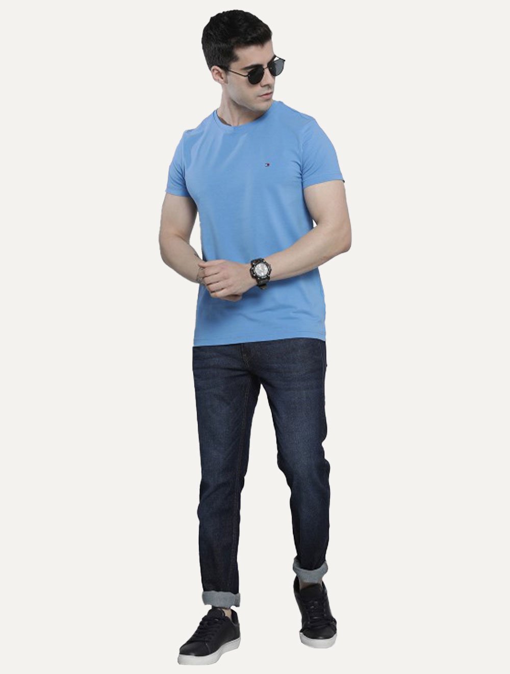 Camiseta Tommy Hilfiger Masculina Essential Cotton Azul