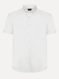 Camisa Aramis Masculina Manga Curta Slim Oxford Planalto Branco