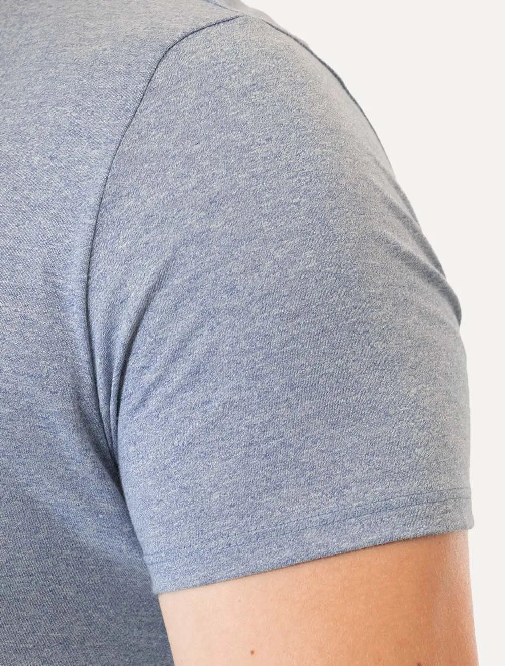 Camiseta Lacoste Masculina Jersey Pima Cotton Azul Mescla