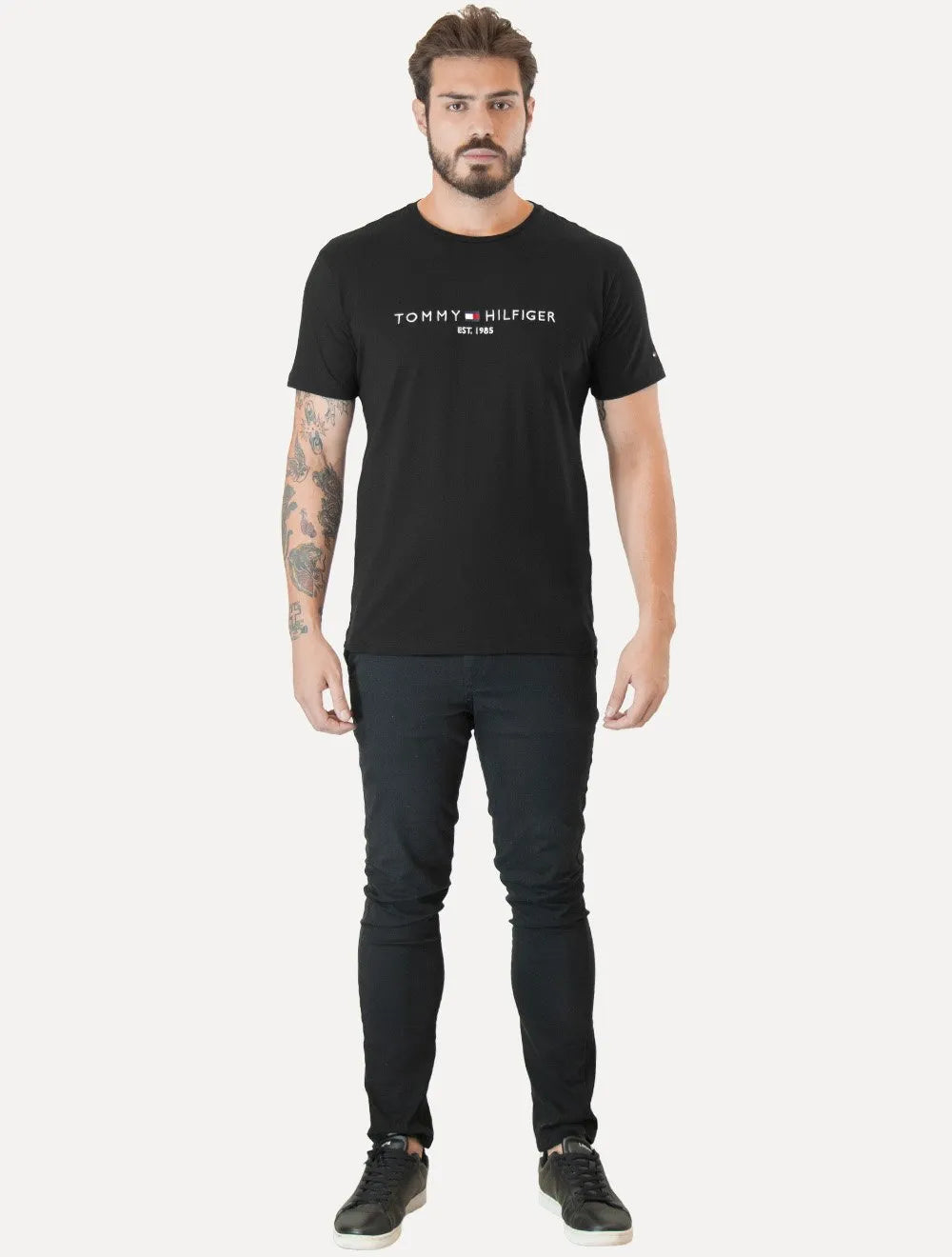 Camiseta Tommy Hilfiger | Core Logo Tee Preta