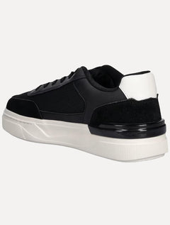 Tênis Armani Exchange Masculino Sneakers Low Pipe Off-White Preto