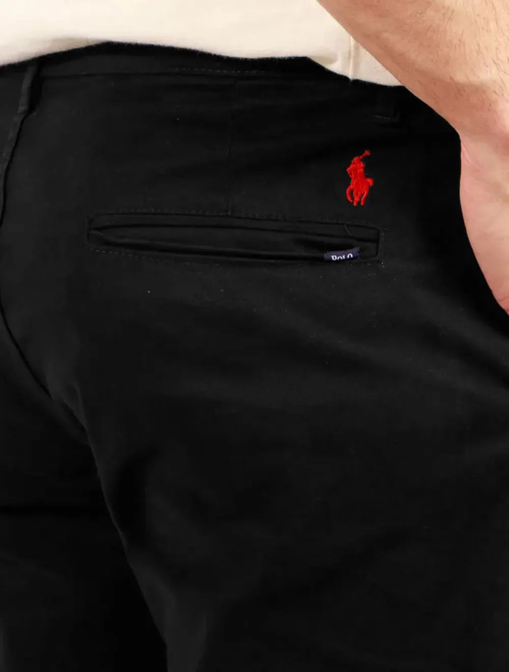 Bermuda Ralph Lauren Masculina Sarja Stretch Preta