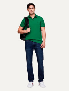 Polo Tommy Hilfiger Masculina Regular Piquet 1985 Nouveau Verde