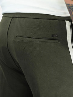 Calça Moletom Empório Armani Masculina Lã Barra Fechada Verde Escuro