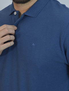 Polo Aramis Masculina Basic Piquet Mono Azul Escuro