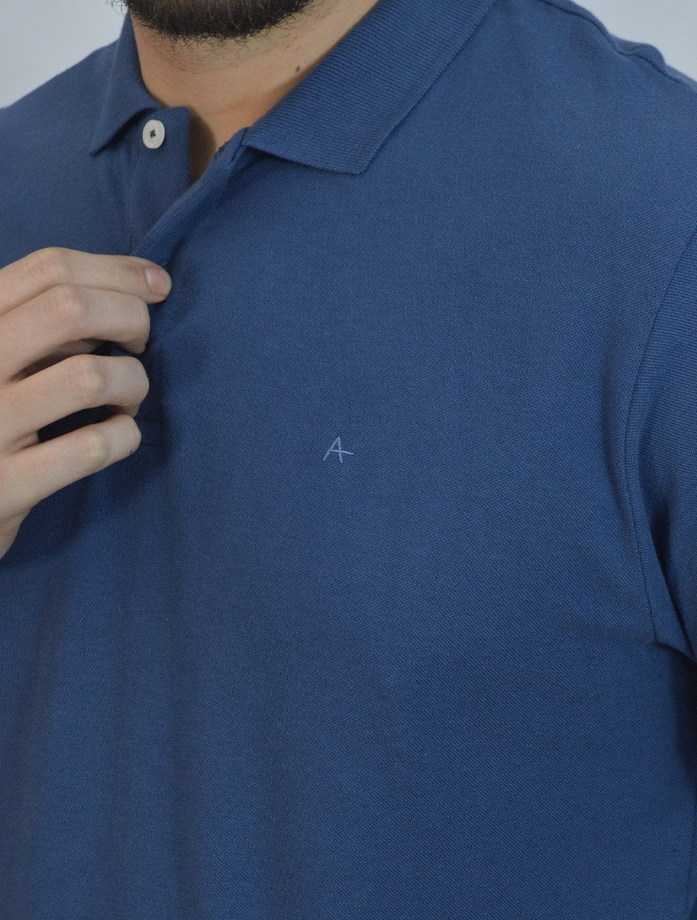 Polo Aramis Masculina Basic Piquet Mono Azul Escuro