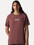 Camiseta Levis Masculina Logo Pequeno Batwing Classic Vermelha Escura