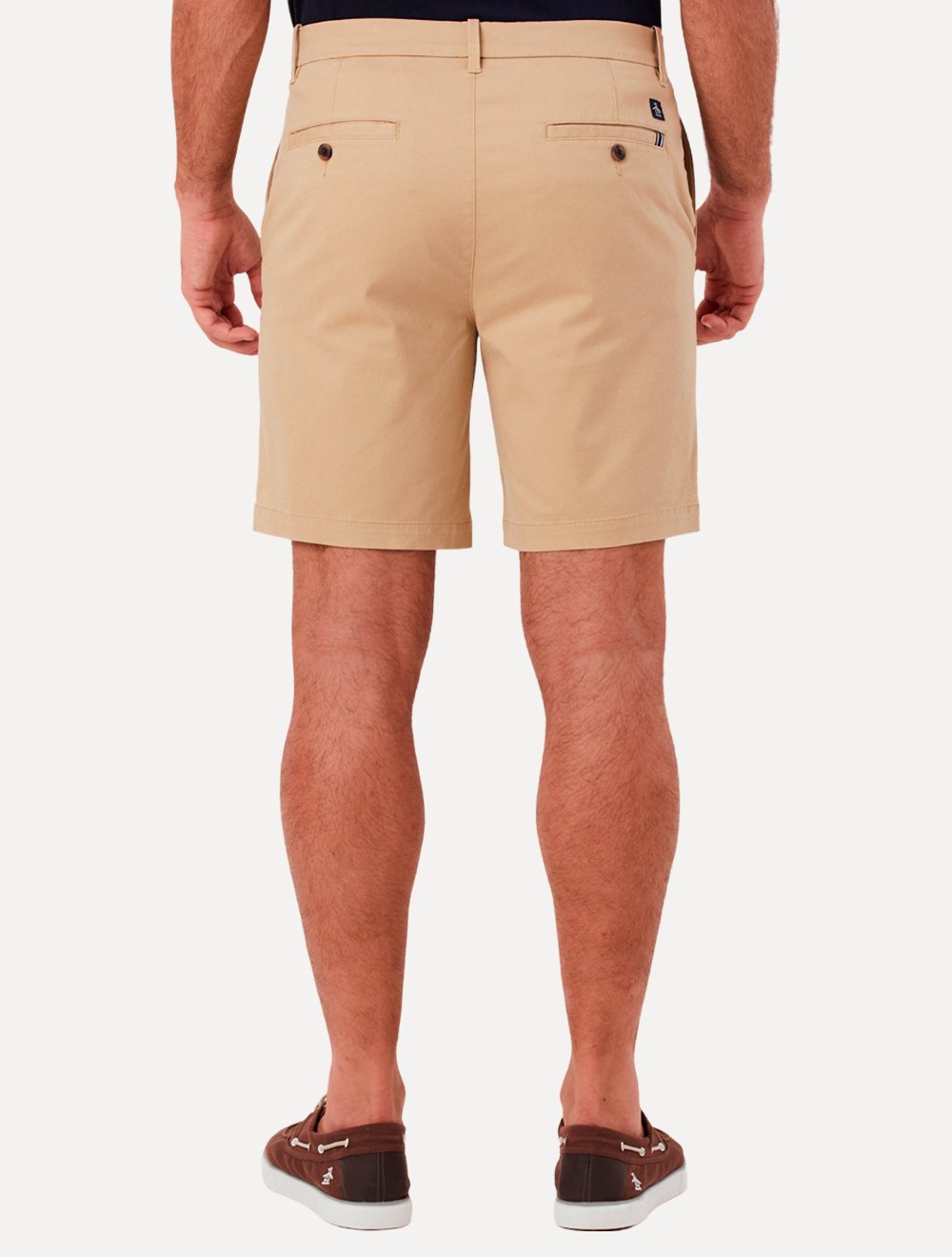 Bermuda Original Penguin Masculina Slim Sarja Chino Button Areia