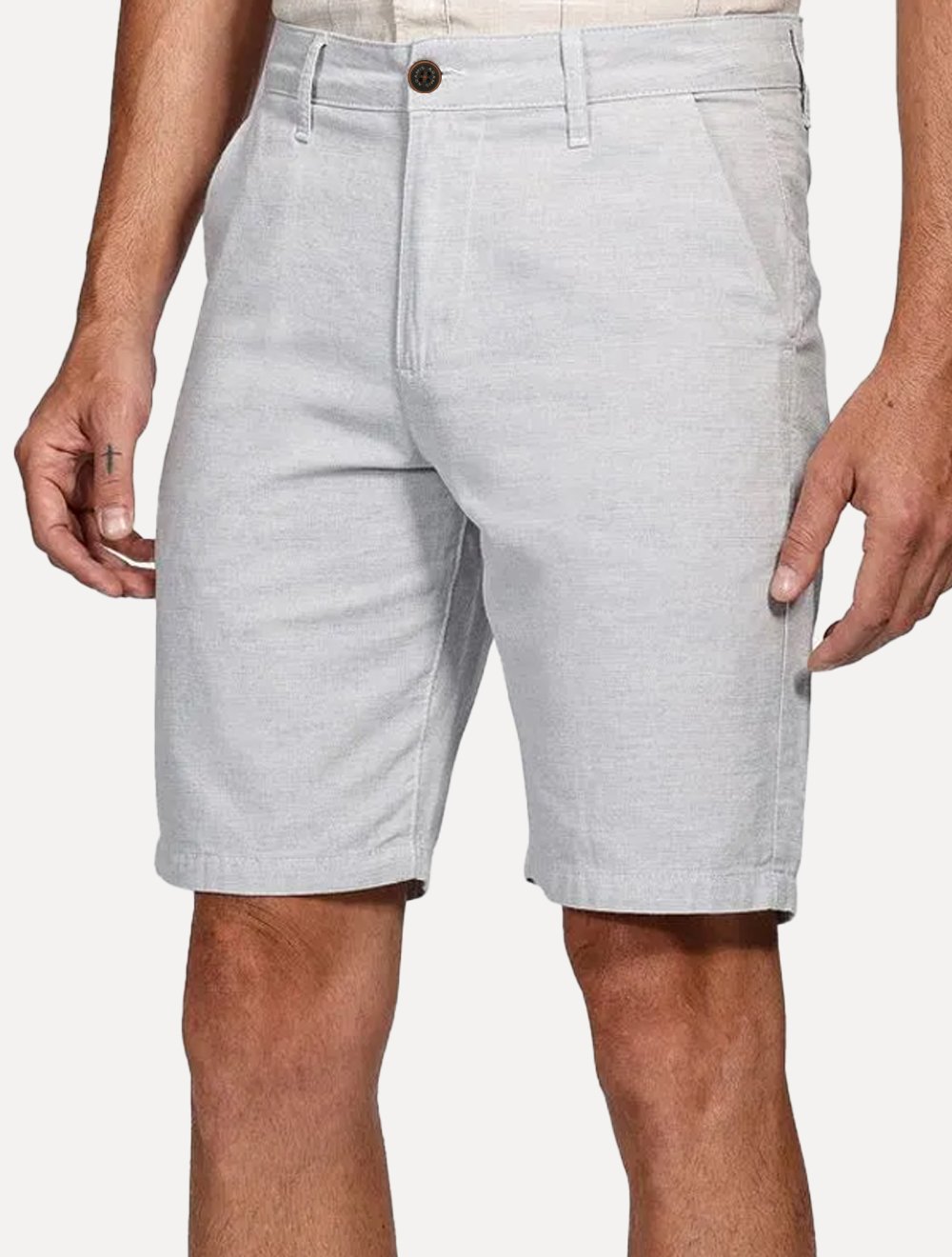 Bermuda Aramis Masculina Flame Texture Cinza Claro
