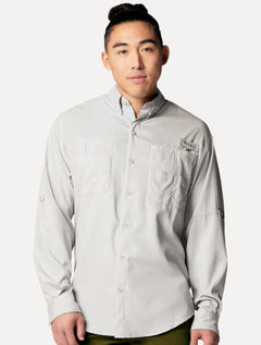 Camisa Columbia Masculina Tamiami II Cool Grey Cinza Claro