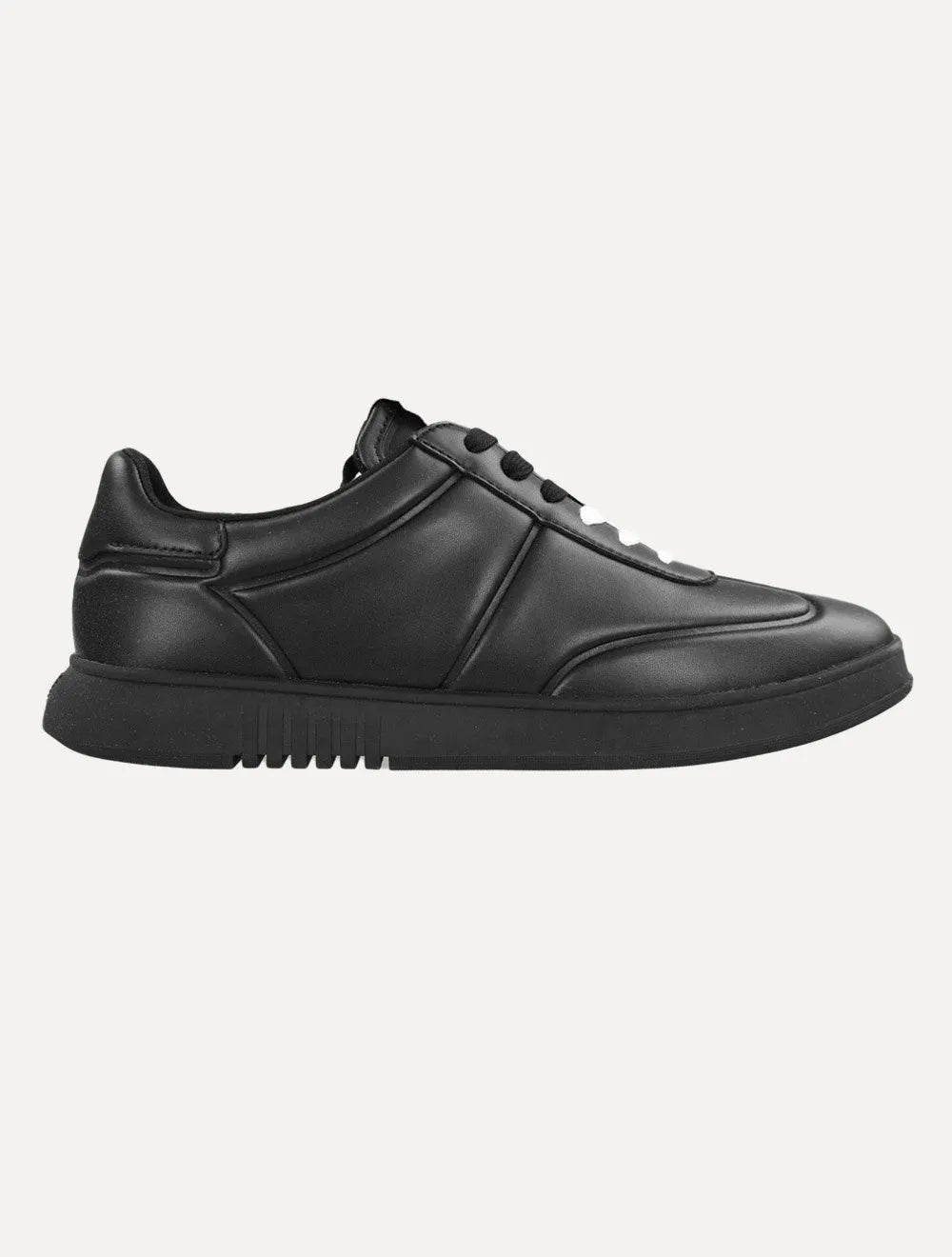 Tênis Empório Armani Masculino Couro Liso Preto