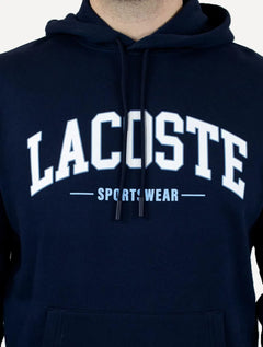 Moletom Lacoste Masculino Sportwear Hoodie Logo Cotton Azul Marinho