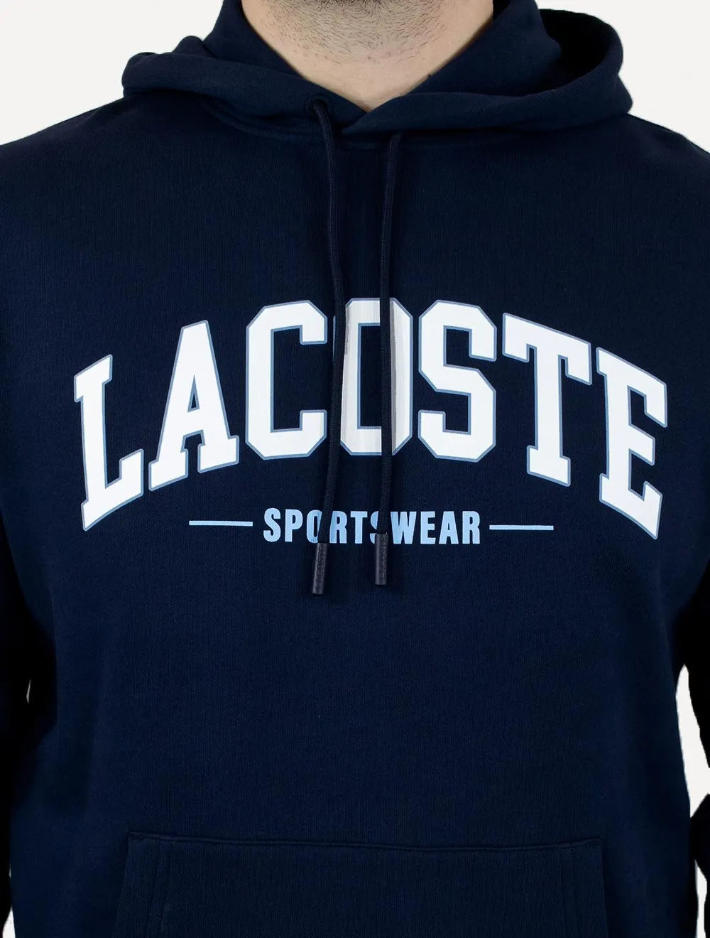 Moletom Lacoste Masculino Sportwear Hoodie Logo Cotton Azul Marinho