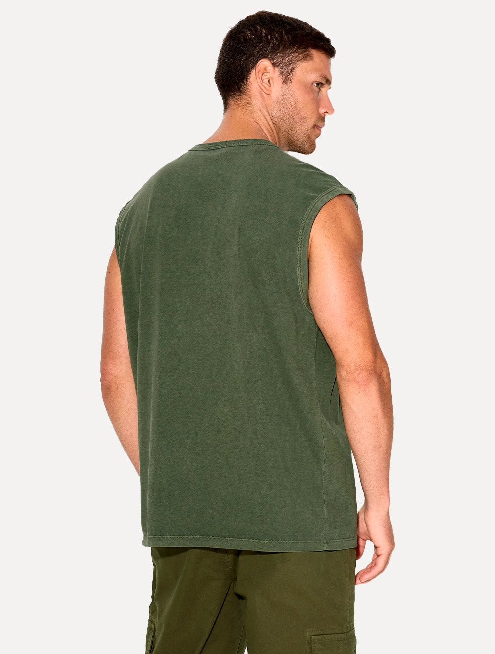 Regata John John Masculina Relaxed Fit Stone Mini Logo Verde Militar