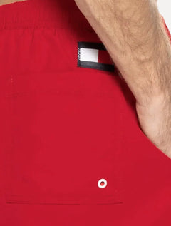 Short Tommy Hilfiger Masculino Medium Drawstring Swimwear Vermelho