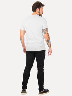 Camiseta Colcci Masculina Slim Malha Canelada Branca