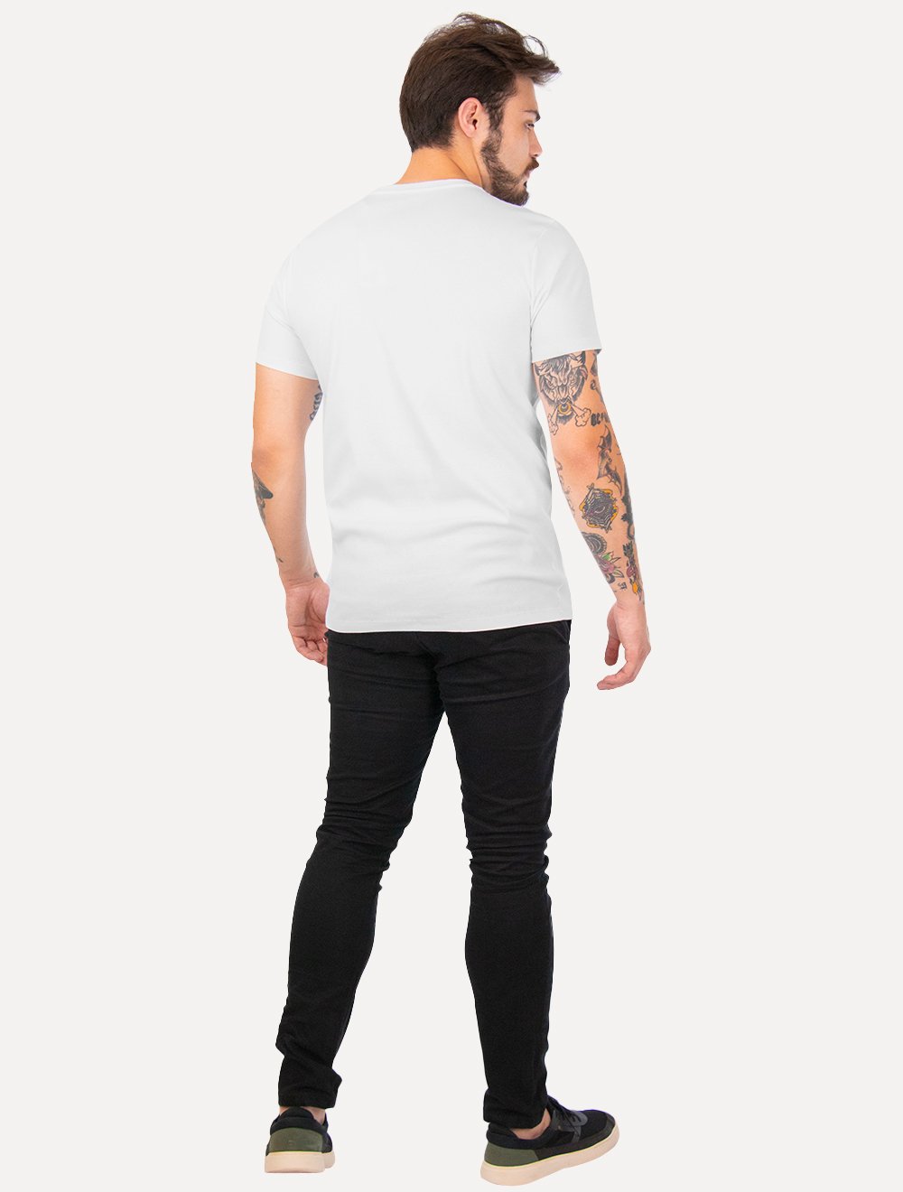 Camiseta Colcci Masculina Slim Malha Canelada Branca