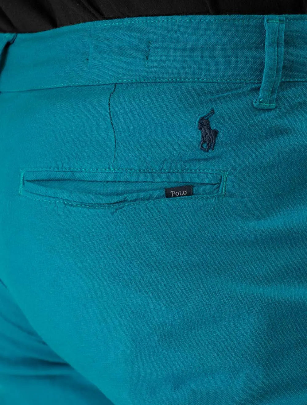 Bermuda Ralph Lauren Masculina Linho Navy Icon Azul Petróleo