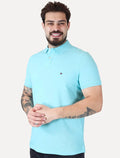 Polo Tommy Hilfiger Masculina Regular Piquet 1985 Dewy Azul Claro