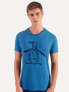 Camiseta Original Penguin Masculina Big Mascot Logo Azul Escuro