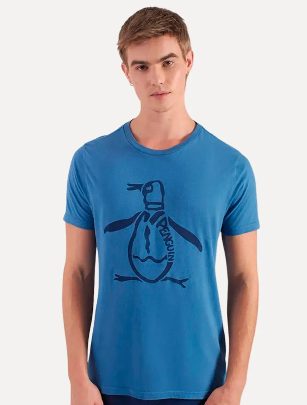 Camiseta Original Penguin Masculina Big Mascot Logo Azul Escuro