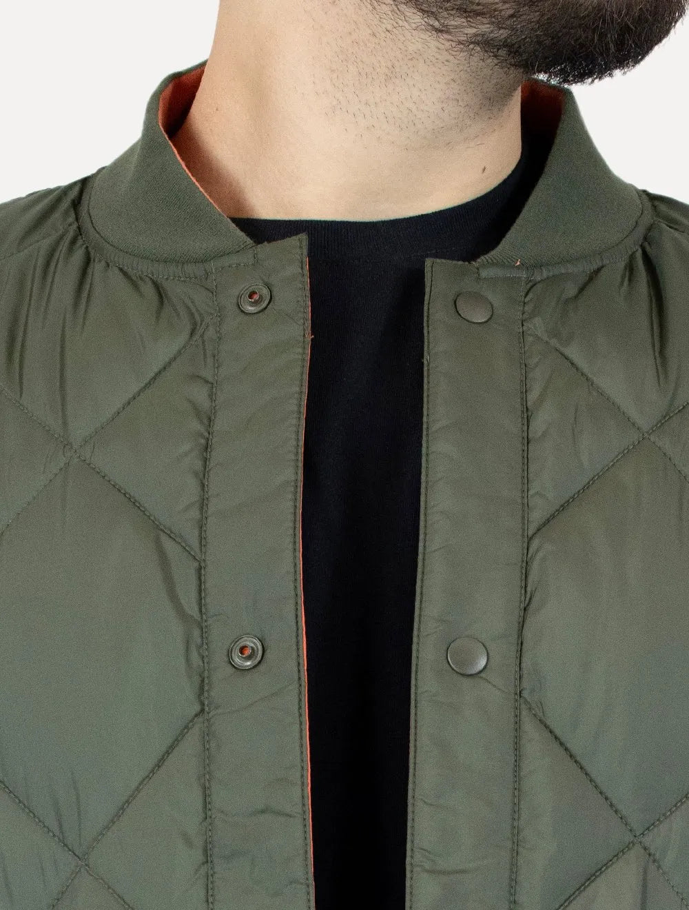 Jaqueta Calvin Klein Jeans Dupla Face Bomber Reversivel Verde Oliva