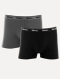 Cueca Mash Boxer Cotton Basic Preta/ Chumbo Pack 2UN