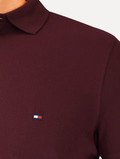 Polo Tommy Hilfiger Masculina Slim Piquet 1985 Bordô