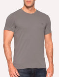 Camiseta Ellus Masculina Cotton Fine Aquarela Classic Grafite