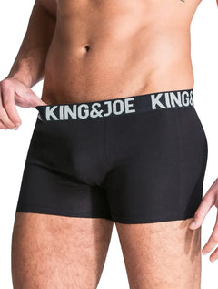 Cueca King & Joe Boxer Lisa Logo Preta Pack 2UN