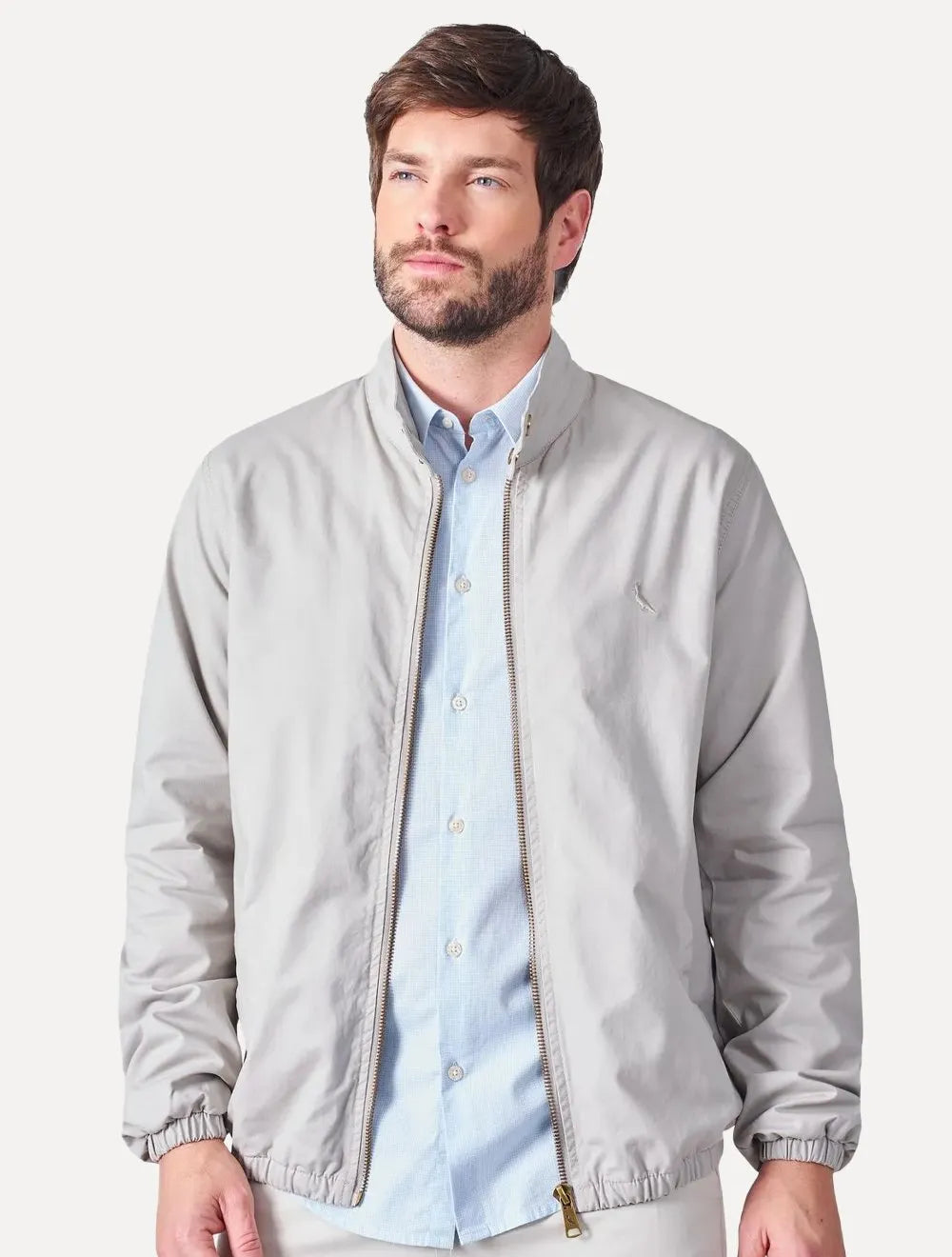 Jaqueta Reserva Masculina Casual Sarja Cinza