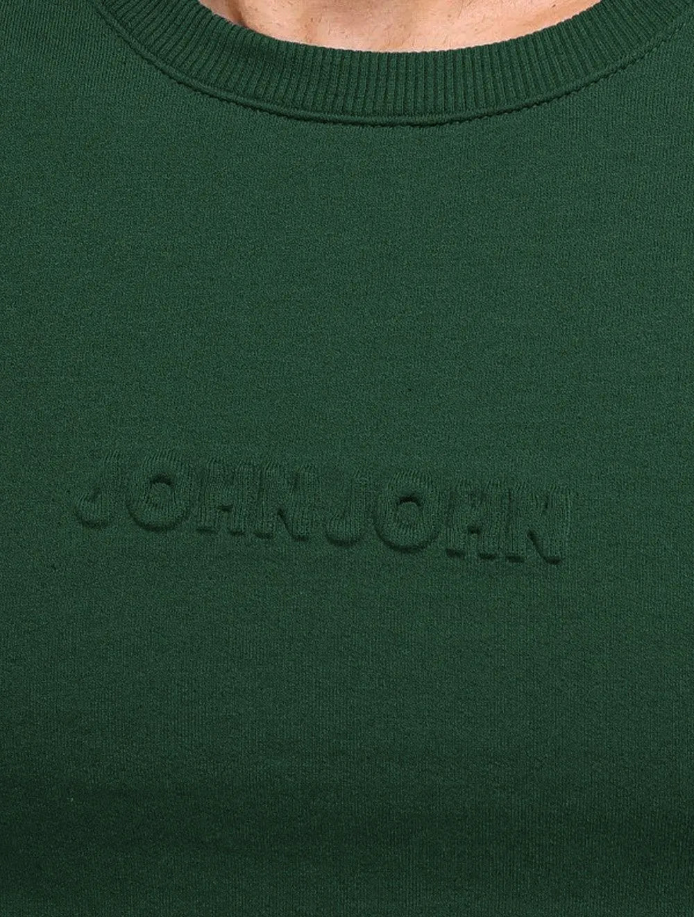 Moletom John John Masculino Embossed Logo Verde Escuro