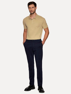 Polo Aramis Masculina Regular Basic Piquet Surton Mono Logo Cáqui