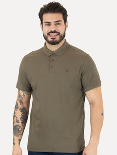 Polo Dudalina Essentials Básica Marrom Claro