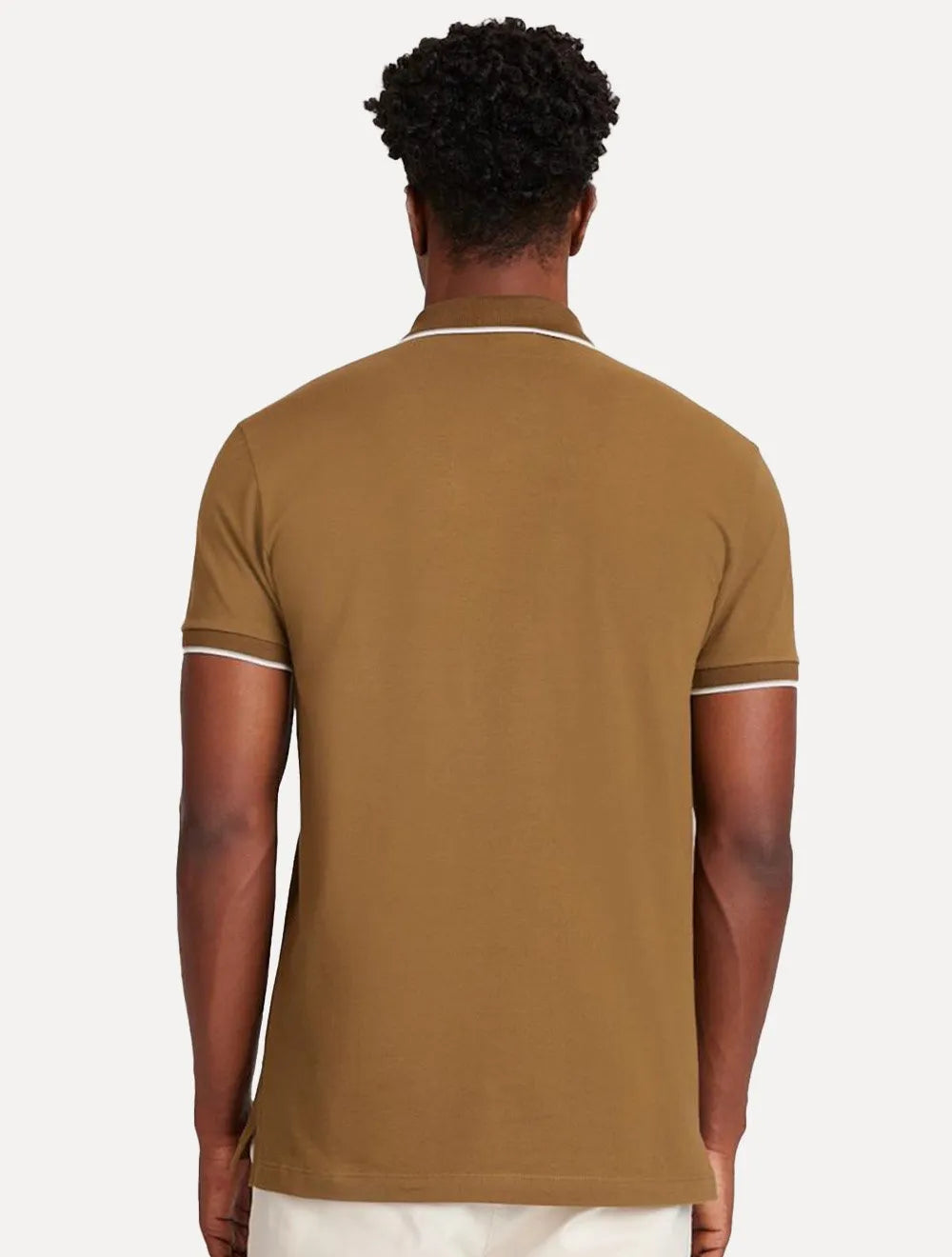 Polo Aramis Masculina Piquet Stripes Collar Tipped Verde Militar