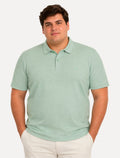 Camisa Polo Dudalina Masculina Plus Size Malha Cotton Linho Verde Médio