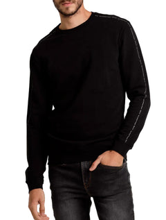 Moletom Replay Masculino Crewneck In Line Preto