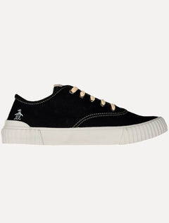 Tênis Original Penguin Masculino Cano Curto Lona Recorte Preto