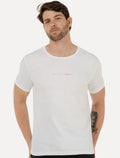Camiseta King & Joe Masculina Slim Praia Costas Off-White