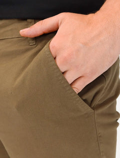 Calça Aramis Masculina Chino Slim Maquinetada Marrom