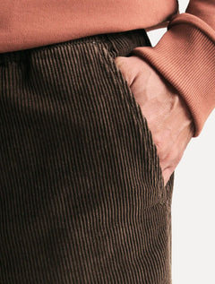 Bermuda Reserva Masculina Elástico Cotelê Marrom