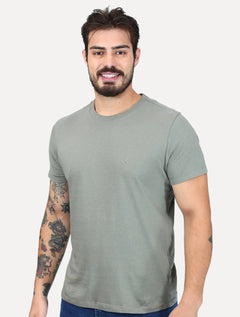 Camiseta John John Slim Fit One Cinza Médio
