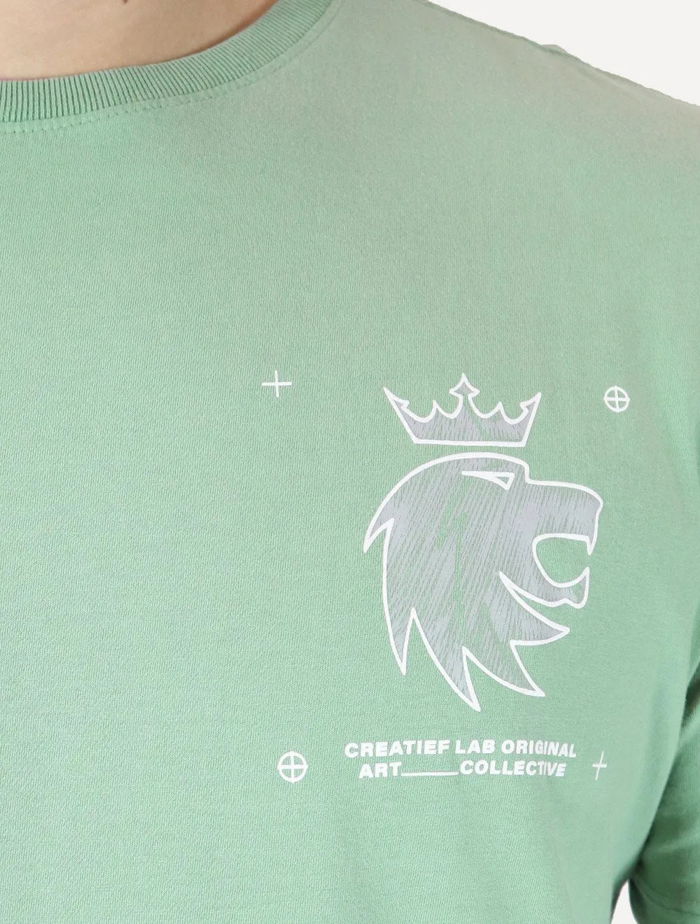 Camiseta Von der Volke Masculina Origineel Colective Art Lion Verde Claro