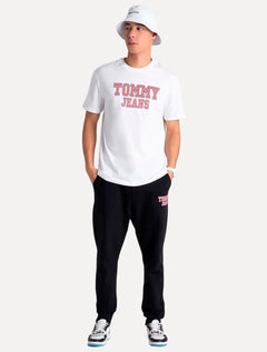 Camiseta Tommy Jeans Masculina Regular College Print Branca