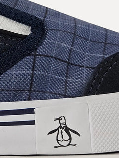 Tênis Original Penguin Masculino Slip On Xadrez Azul Marinho